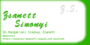 zsanett simonyi business card